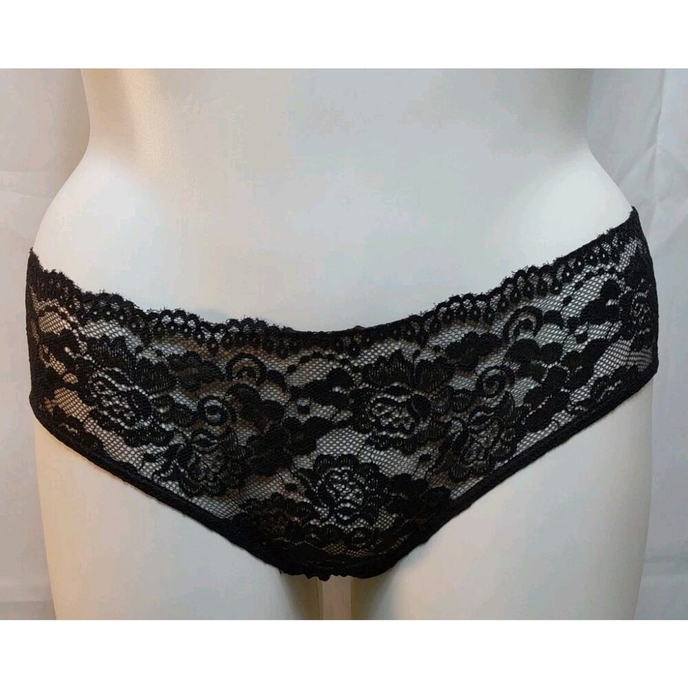Torrid Size 0 Black Lace Hipster With Bow Cage Back 4 Pack